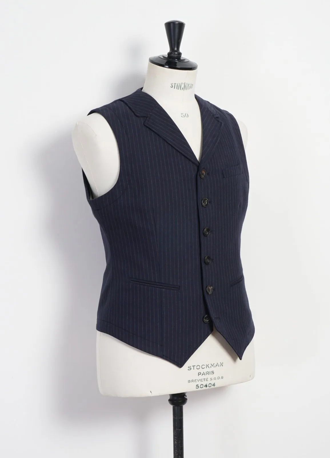 WILLIAM | Lapel Waistcoat | Blue Pin