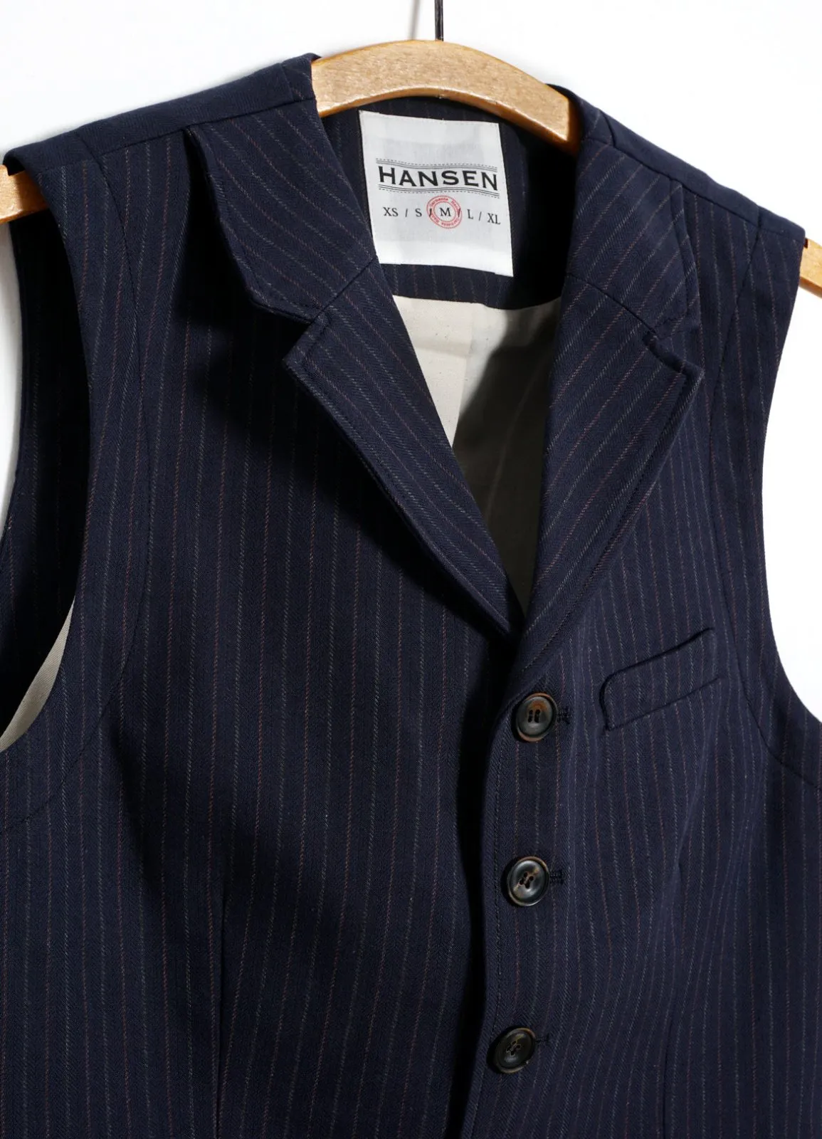 WILLIAM | Lapel Waistcoat | Blue Pin