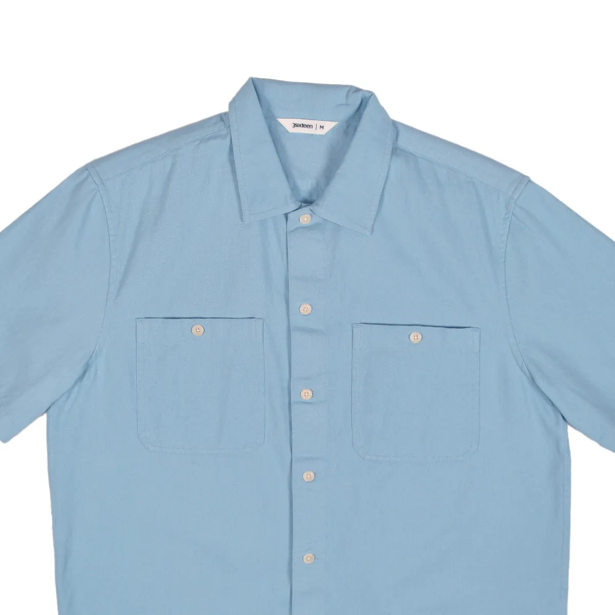 WORKSHIRT COTTON TWILL - POWDER BLUE